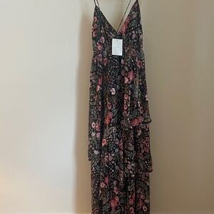 Tiered ruffle floral maxi dress